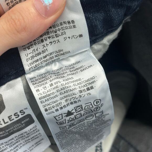 Levis 514 Faded Dark Wash Blue Mens 36x30 Straight‎ Fit Denim Jeans Red Tab - Picture 9 of 14